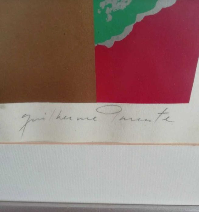 Serigrafia dos anos 70 de Guilherme Parente.