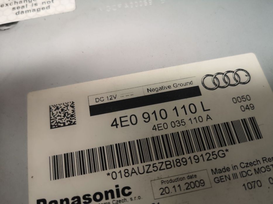 Caixa CD Leitura CD  6CD ORIGINAL AUDI A8 D3 4E0 2003- EPC OEM