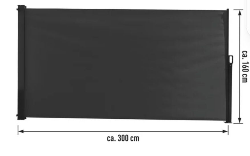 Markiza boczna rozsuwana, 160x300 cm