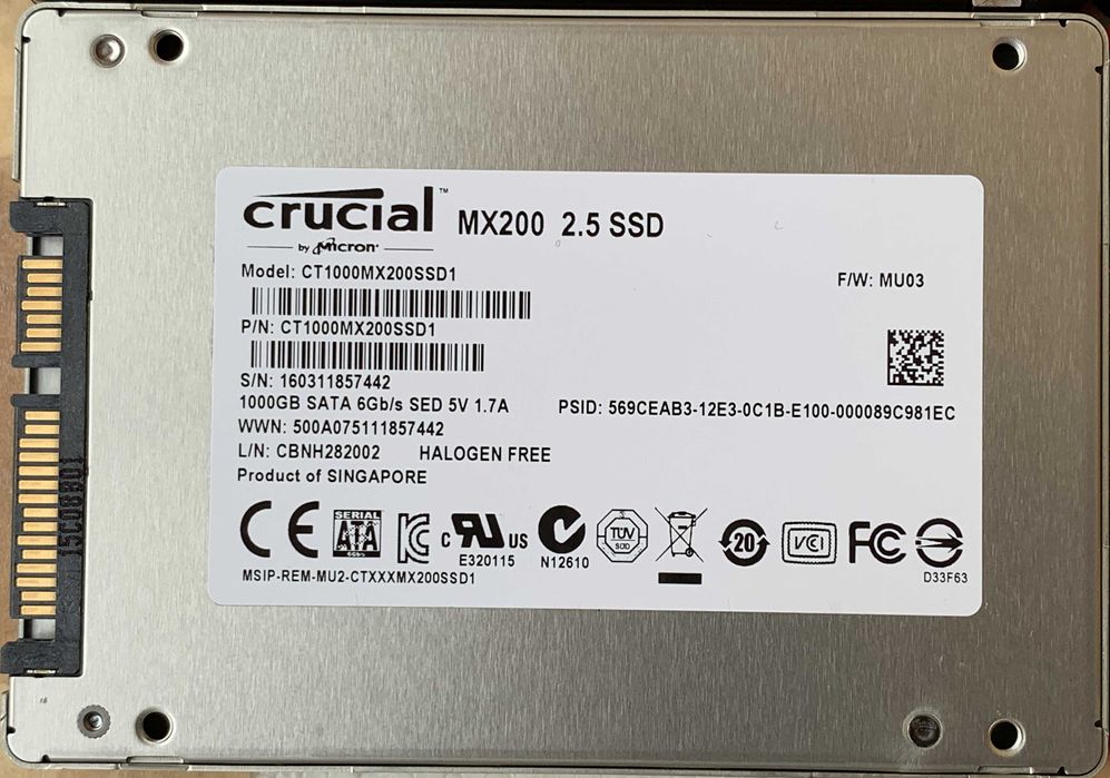 SSD Диск SSD накопитель SSD накопичувач Crucial MX200 MLC Micron MLC
