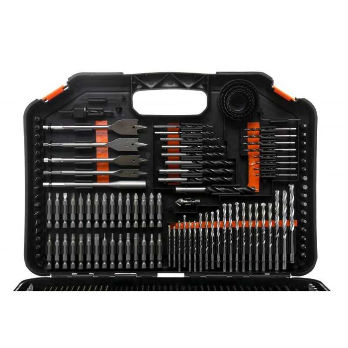 Zestaw wierteł bitów otwornic do drewna metalu HSS nasadki bity 246el