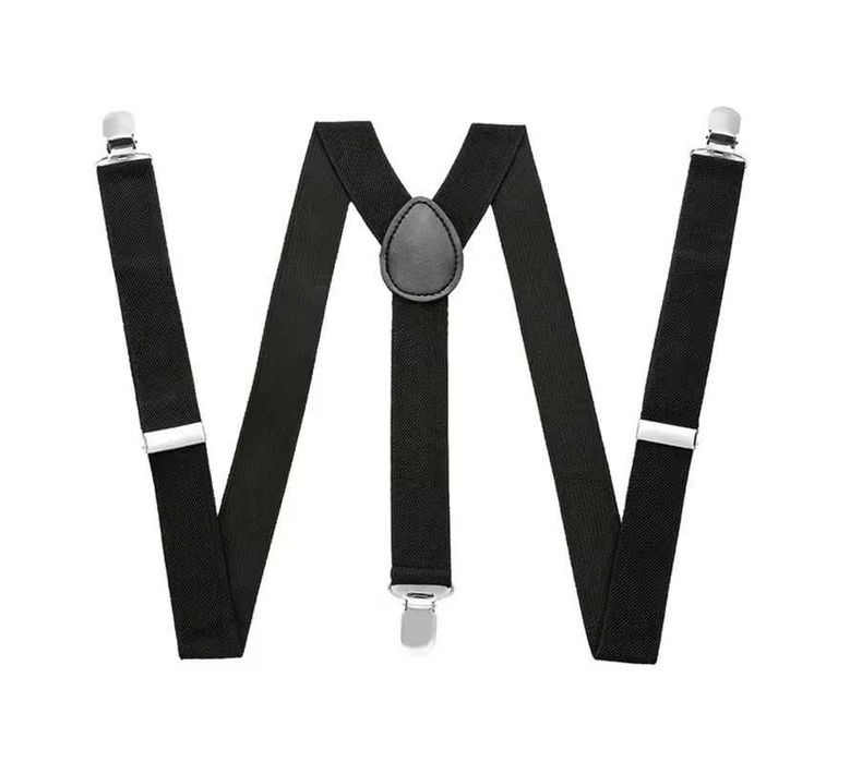 Підтяжки шлейки чорні для штанів 2 вида