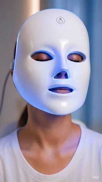 Máscara Facial LED de Fototerapia / Rejuvenescimento (Multicolor)