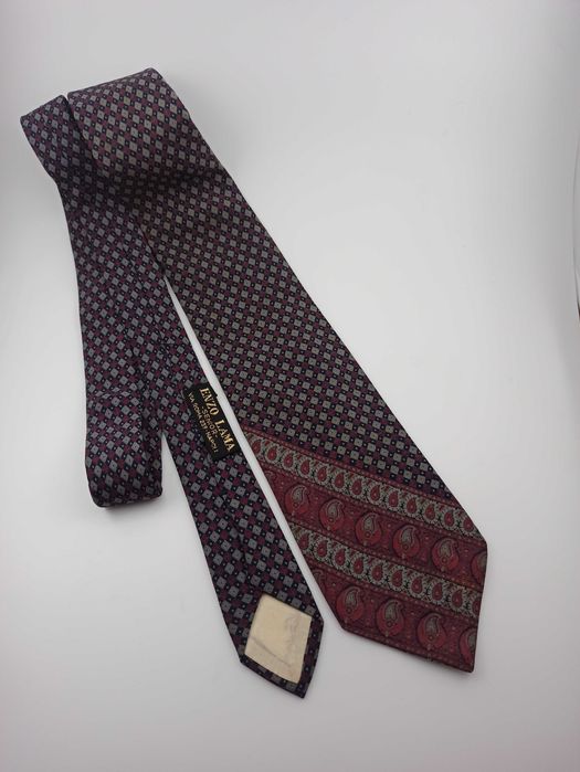 Yves Saint Laurent jedwabny krawat paisley ysl13