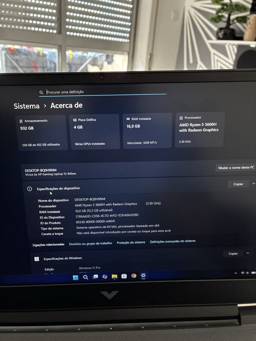 Portatil hp victus 15
