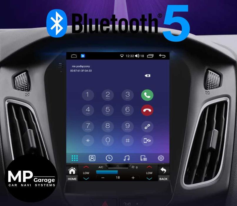 Ford Focus MK3 2011 - 2018 Nawigacja Android Tesla CarPlay/AA LTE Qled