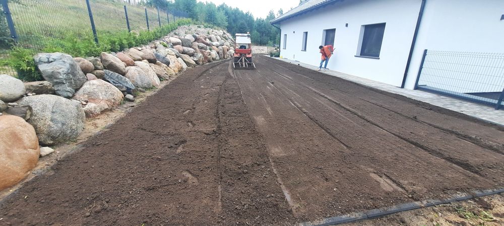 Glebogryzarka separacyjna zakładanie trawnika 1 dzień usługi mini