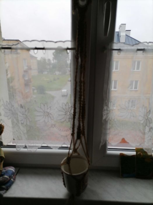 Kwietniki plecione ze sznurka- Makrama