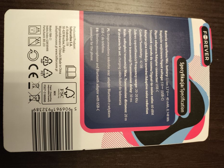 Mikrofon bezprzewodowy USB-C