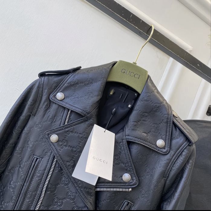 Шкіряна куртка гуччі
