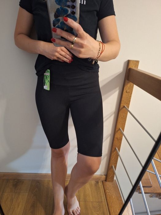 Kolarki prążek czarne S/M