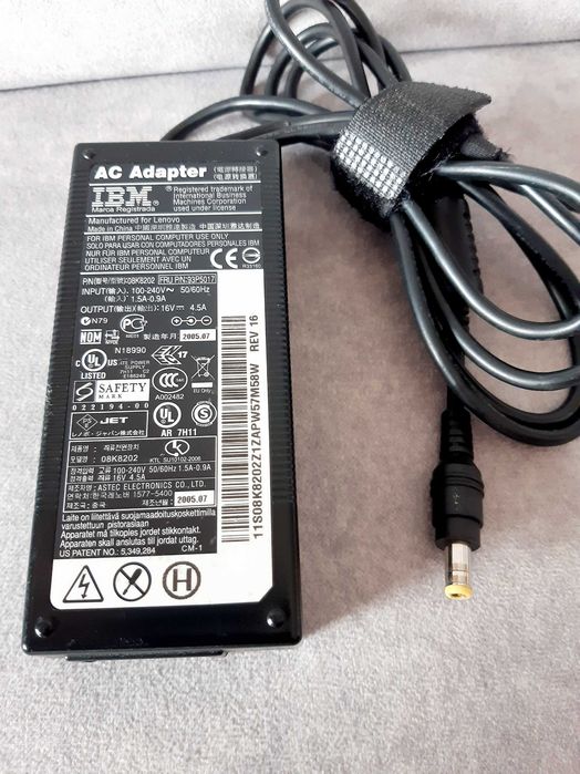Oryginalny zasilacz IBM Lenovo ThinkPad 16V 4.5A 72W (5.5x2.5mm) | Bemowo