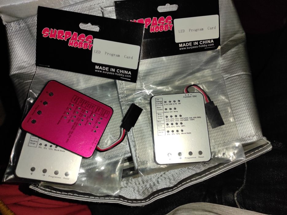 Cartões para configurar ESC / variador