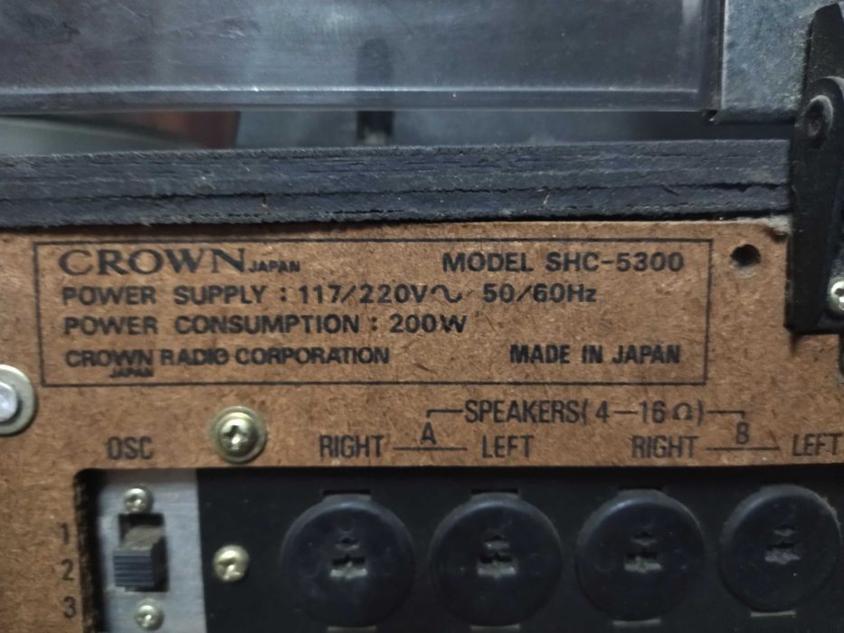Aparelhagem Crown Shc 5300