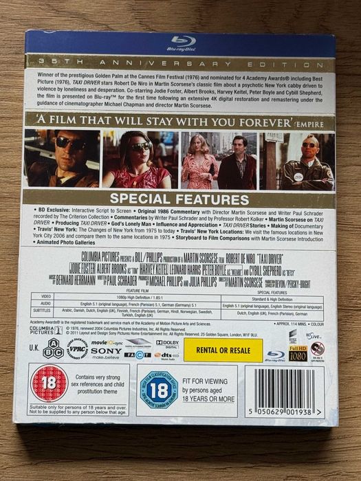Taxi Driver Blu-ray 35th Anniversary Edition