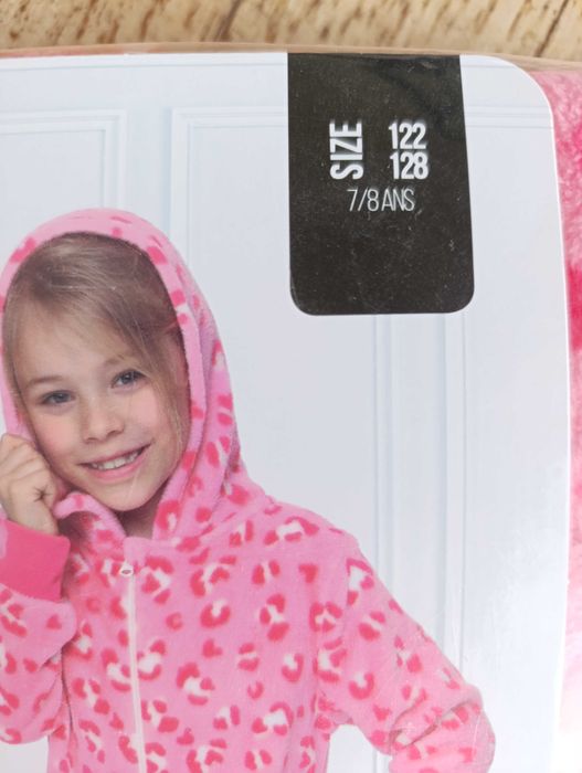 piżama pajac kombinezon polar onesie 122/128 7/8 ans