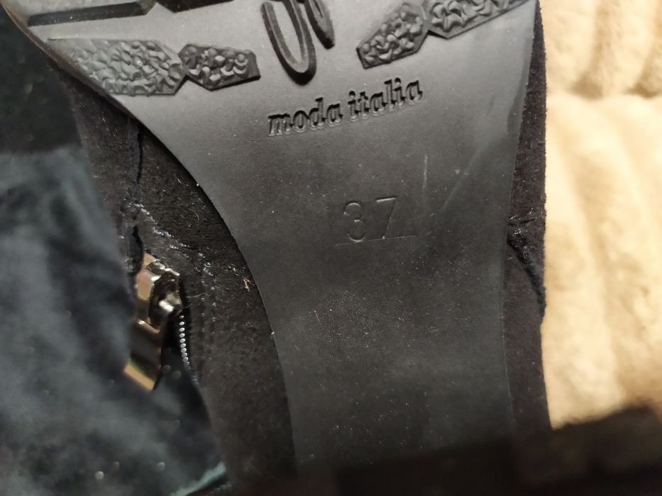 Сапоги замшевые женские зимние