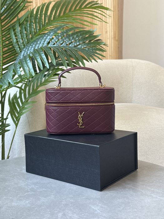 Torebka Saint Laurent gaby vanity bag burgundy
