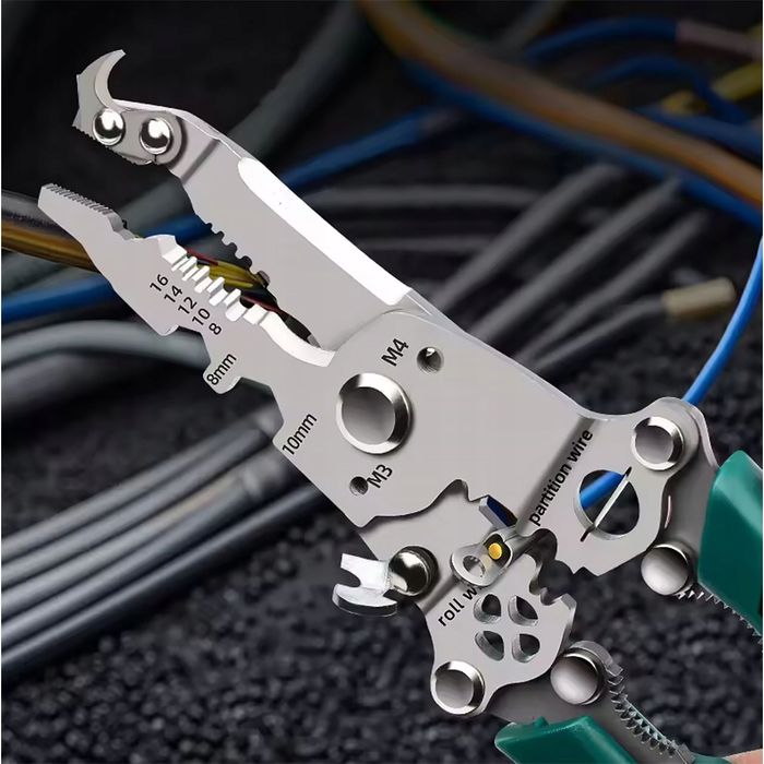 Multitool Składany 13w1 – Do Przewodów 6–18 mm | Stal Nierdzewna