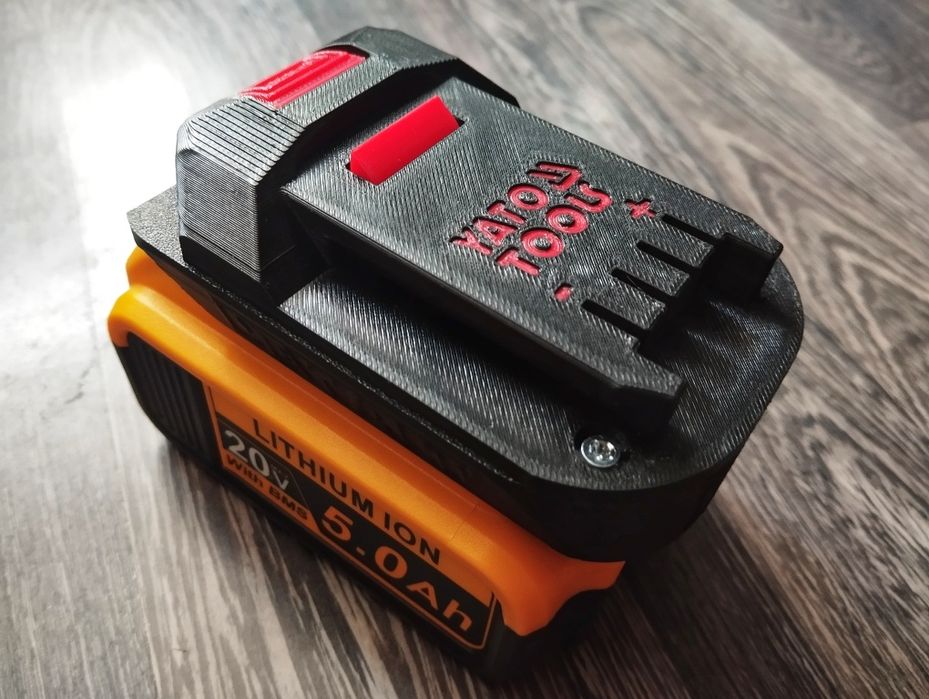 Адаптер перехідник акумулятор DeWALT 18V на інструмент Yato Worcraft