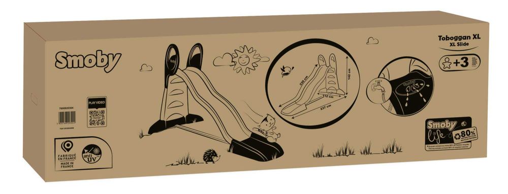 Гірка з водним ефектом Smoby Life "Подвійна хвиля" (7600820304)