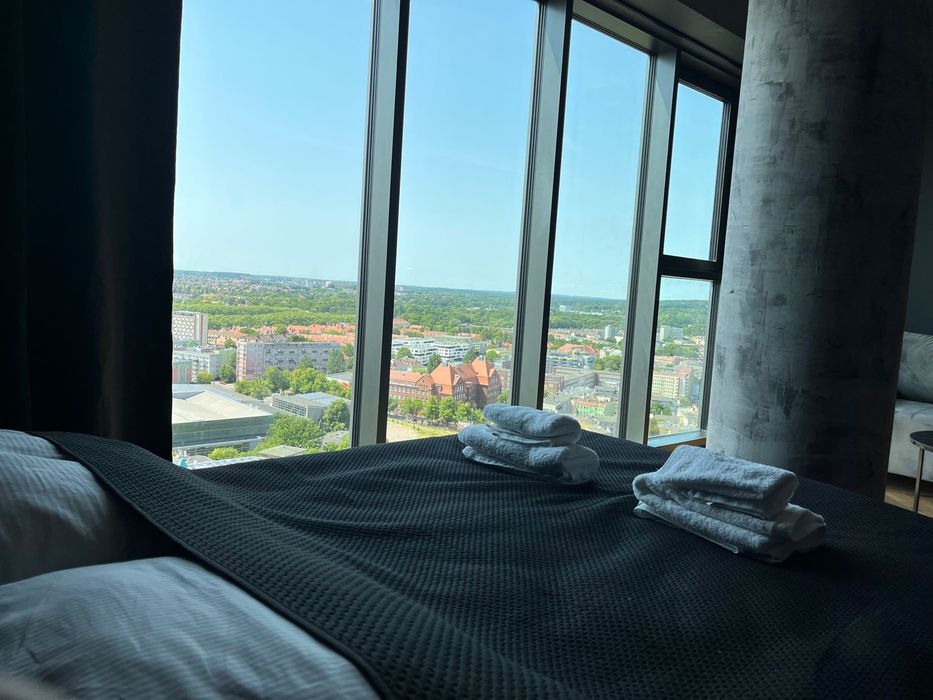 Hanza Tower 21 piętro Piękny widok na całe miasto