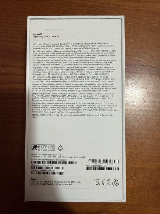 Iphone 15 preto 256 GB