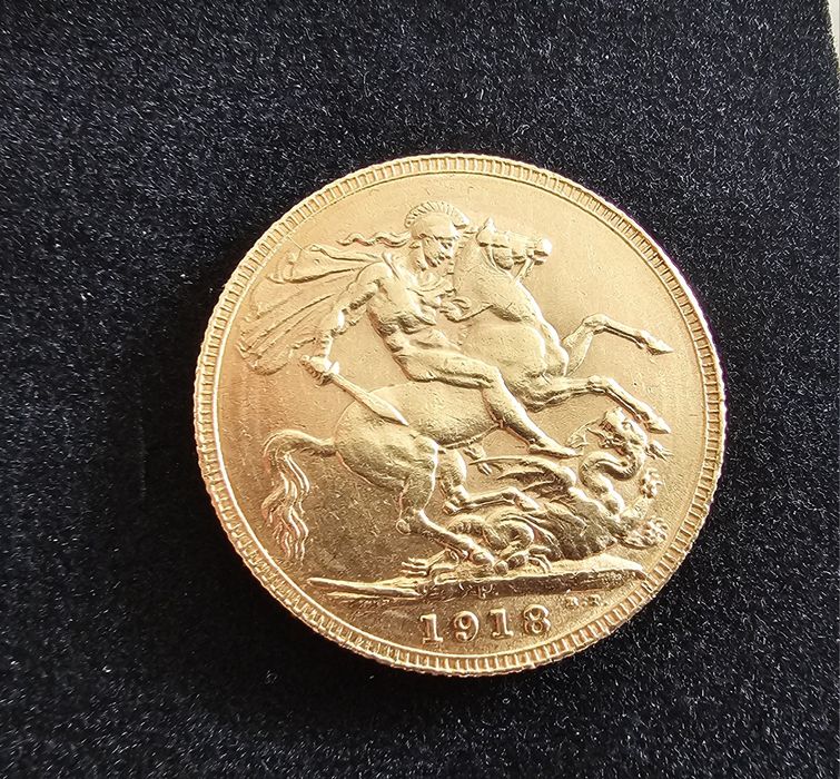 Libra Ouro 22kt Georg V 1918