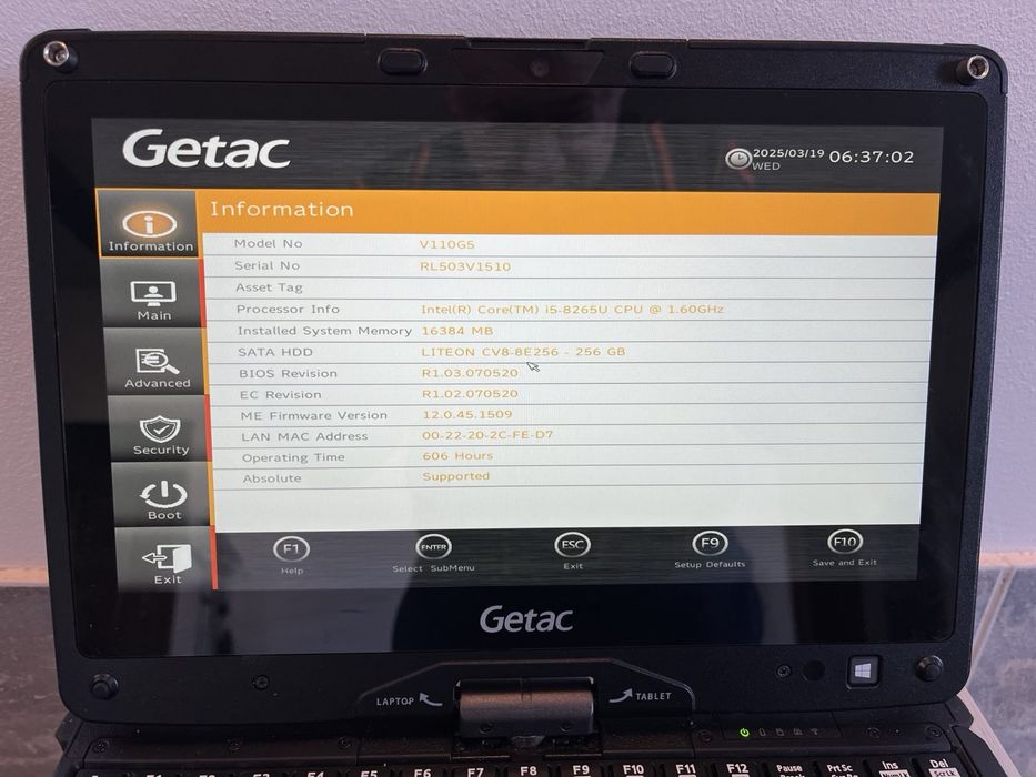 Захищенний,преміальний ноутбук-трансформер Getac V110 G5 I5-8265U 4G