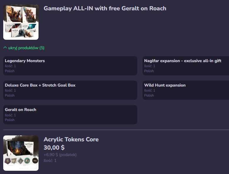 Wiedźmin: Ścieżka Przeznaczenia – Zestaw All-In + Akcesoria (unikalny)