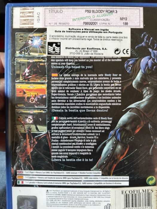 Bloody roar 3 e metal slug 3