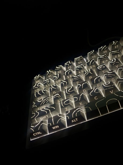 Топографічні кейкапи для клавіатури. Topographic Keycaps