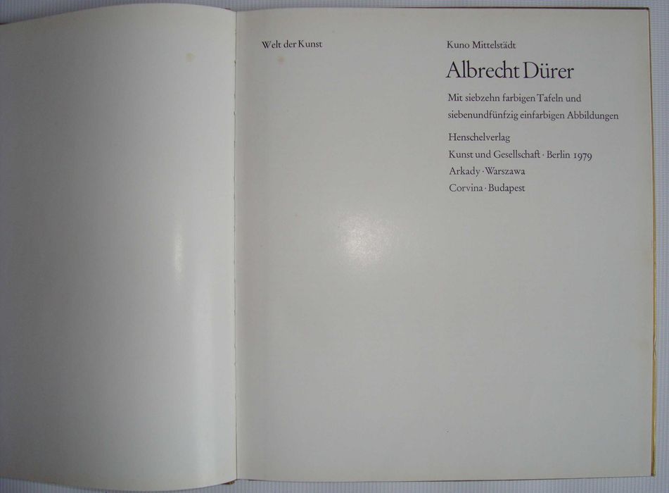 Куно Міттельштедт. Альбрехт Дюрер Henschelverlag. Берлін 1979 р.
