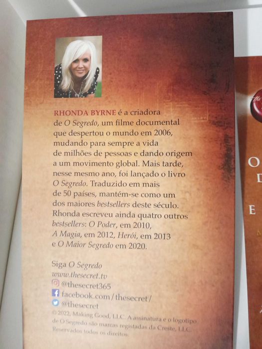 Livro: Rhonda Byrne O Segredo do Amor, Saúde e Dinheiro - Masterclass