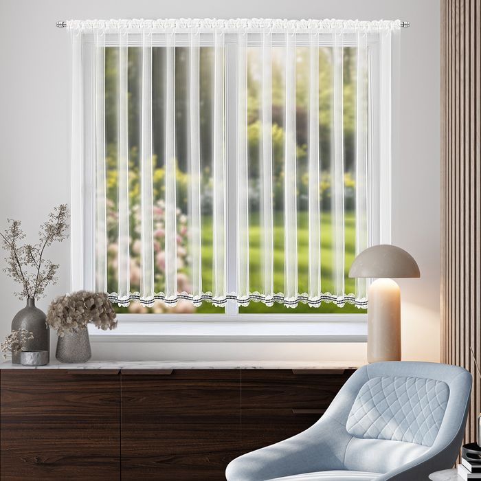 ‼️WYPRZEDAŻ ‼️Gotowa firanka 150x300 prosta biała