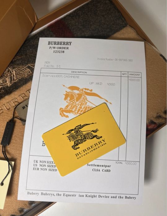 Szalik nowy burberry