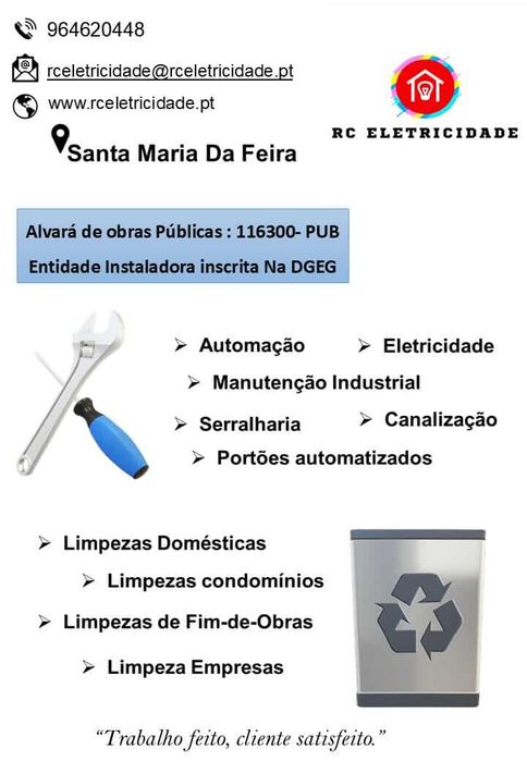 Serviços de eletricidade canalizador Portões e manutenção