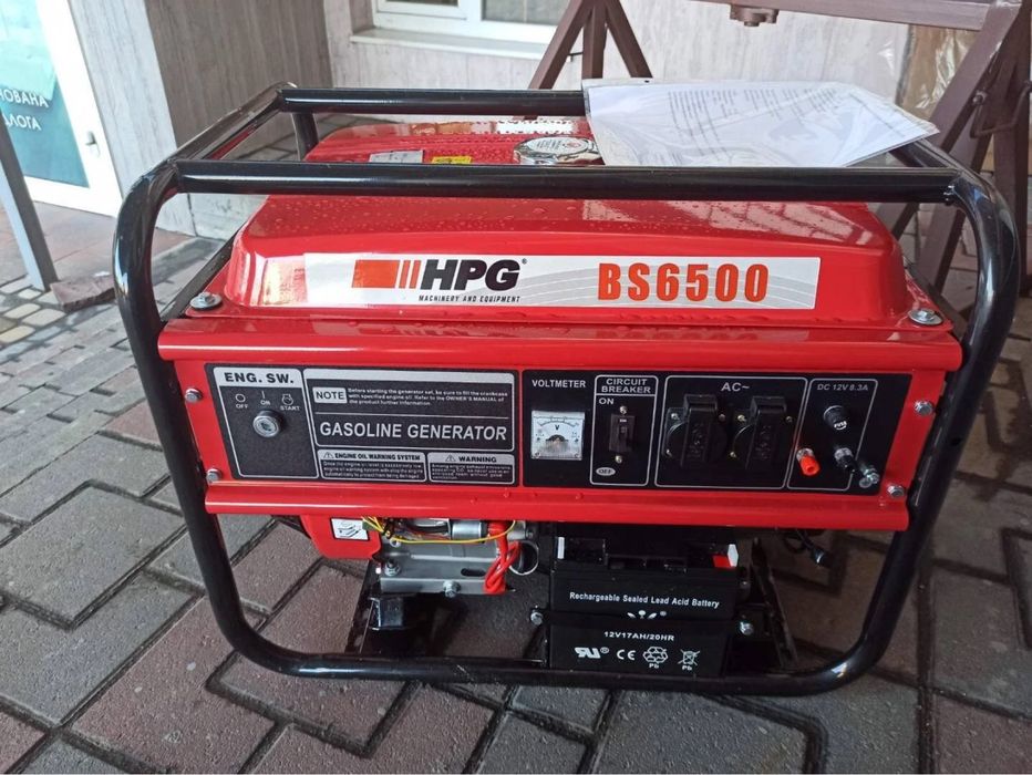 Новий Генератор бензиновий HPG BS6500 європейського виробництва.