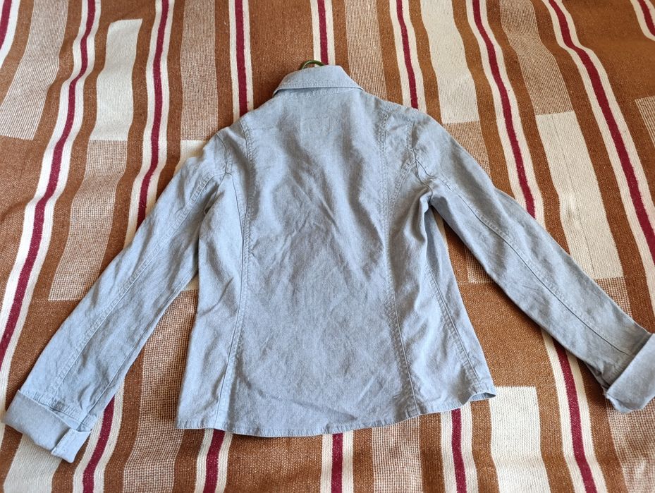 Lniany żakiet. Szary. 40