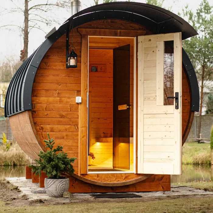 Sauna ogrodowa beczka drewniana sauna rozmiar XL 1