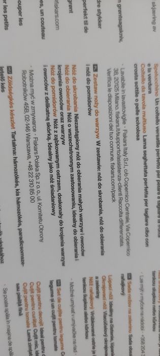 Zestaw 3 noży Fiskars do warzyw