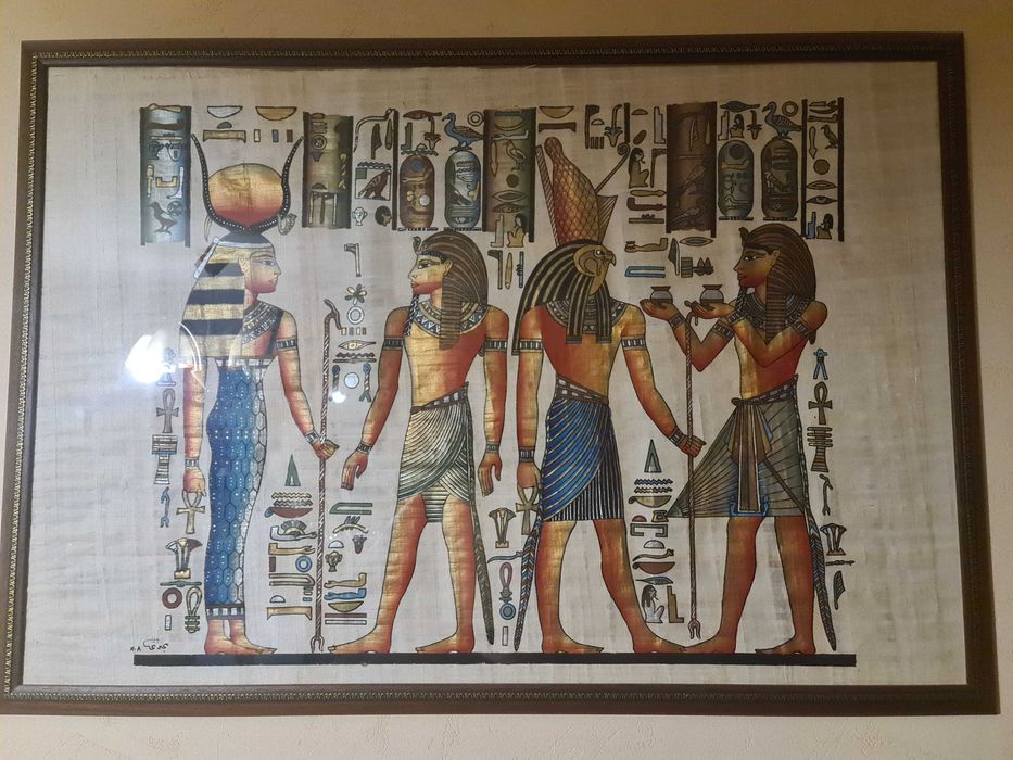Картина - Папирус с изображением египетских Богов