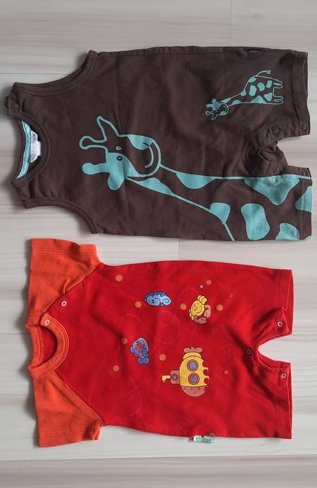 Zestaw 12szt: Body, Rampers r.62-68