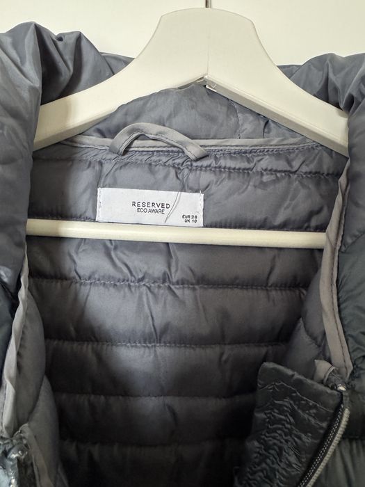 Куртка Reserved з капюшоном, розмір 38, сіро-синя