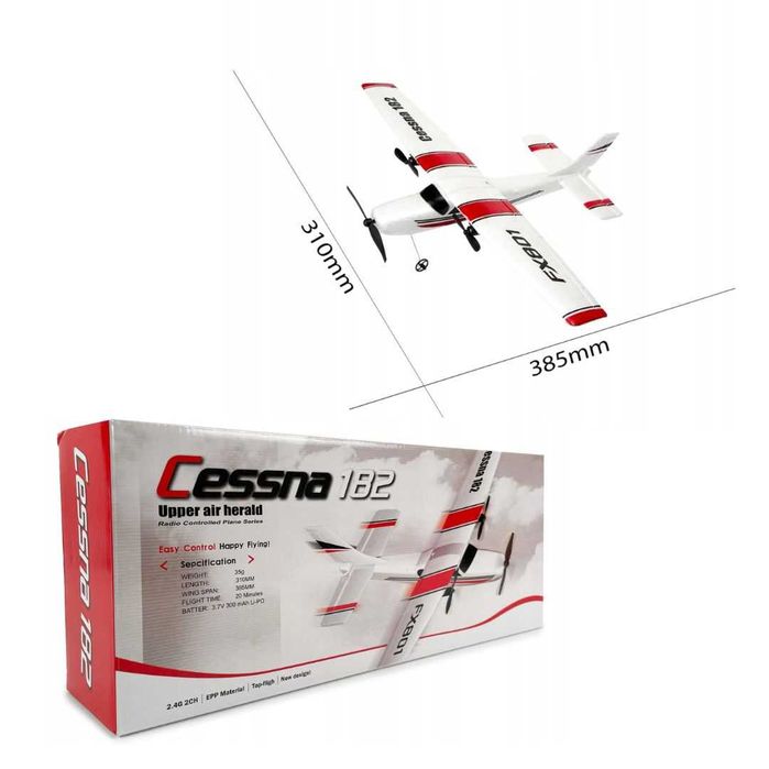 SAMOLOT Na Pilota Zdalnie Sterowany Cessna RC Prezent Szybowiec+GRATIS
