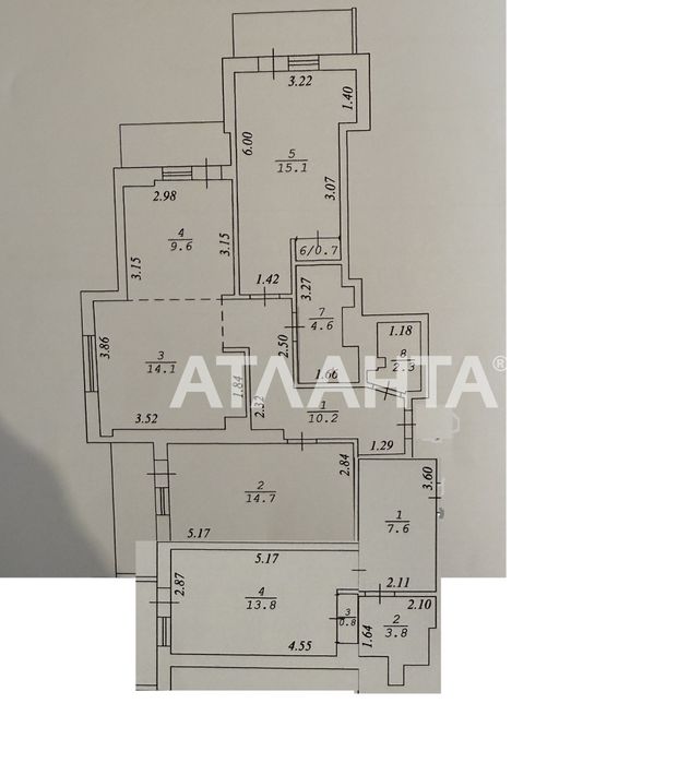 Предлагается к продаже 3 комнатная квартира на Фонтане в ЖК Лимнос !