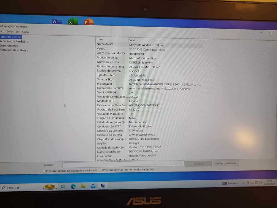 PC Asus todo reformatado - windows 10 + mala de pc