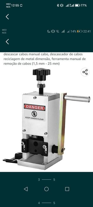 Máquina descarnar fio