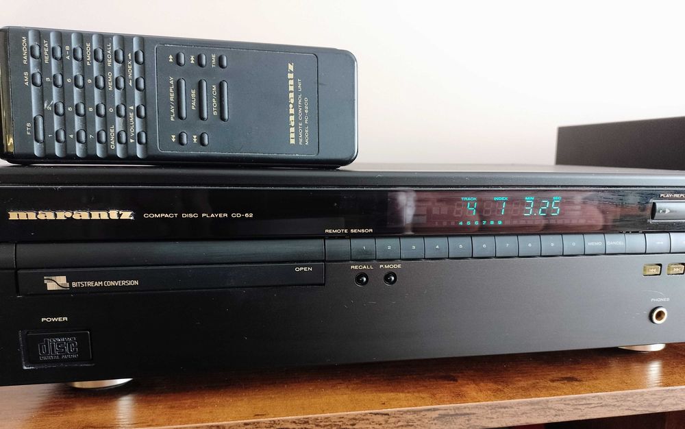 Odtwarzacz CD Marantz CD-62 | Pancerny napęd Philips CDM-4 | 100 % Sprawny | Bitstream | Oryginalny Pilot