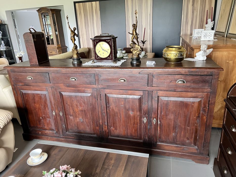 Duża komoda kolonialna, drewno tekowe